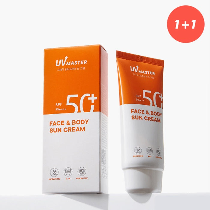 (1+1) UV Master Face and Body Sunscreen by Tony Moly - Available at allkpopmag. Price: $24.69.