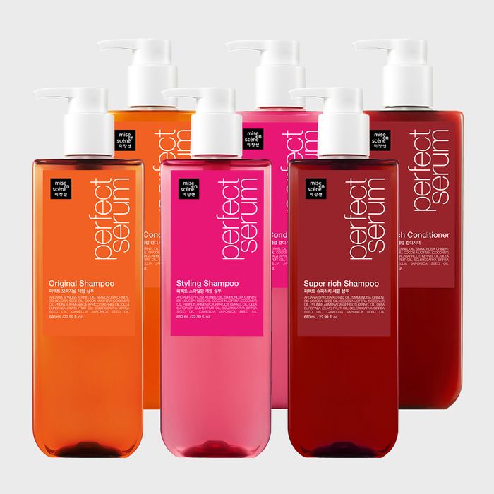 Mise en Scène Perfect Serum Shampoo & Conditioner & Treatment Set by Mise en Scène Hair Care Products - Available at allkpopmag. Price: $23.52.