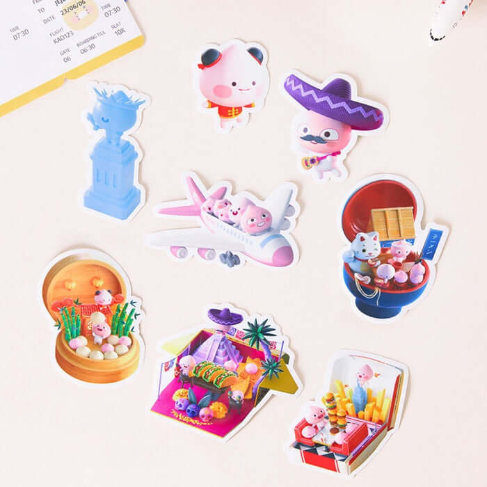 Apeach's Imagination Tour Stickers by Kakao Friends - Available at allkpopmag. Price: $8.23.