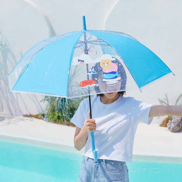 Summer Holiday Transparent Umbrella - Chunsik by Kakao Friends - Available at allkpopmag. Price: $19.99.