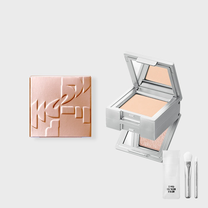 Strobing Face Cube Peach (+ Mini Touch-Up Brush Set) by Two Slash Four - Available at allkpopmag. Price: $34.80.