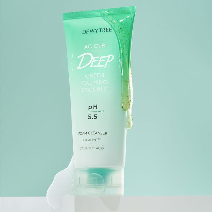 AC Control Deep Green Calming Trouble Foam Cleanser 150ml by Dewytree - Available at allkpopmag. Price: $13.87.