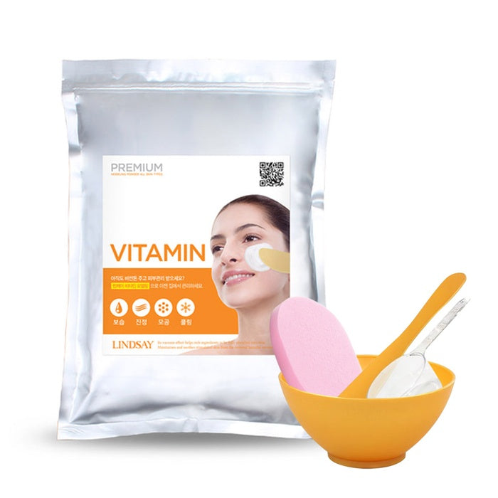 Premium Vitamin Modeling Pack 1kg + 3 Tool Set + Pink Sponge by Lindsay - Available at allkpopmag. Price: $23.87.