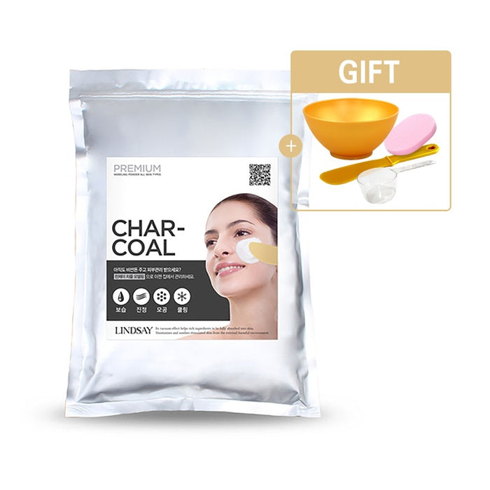 Premium Charcoal Modeling Pack 1kg + 3 Tools Set + Pink Sponge by Lindsay - Available at allkpopmag. Price: $23.87.