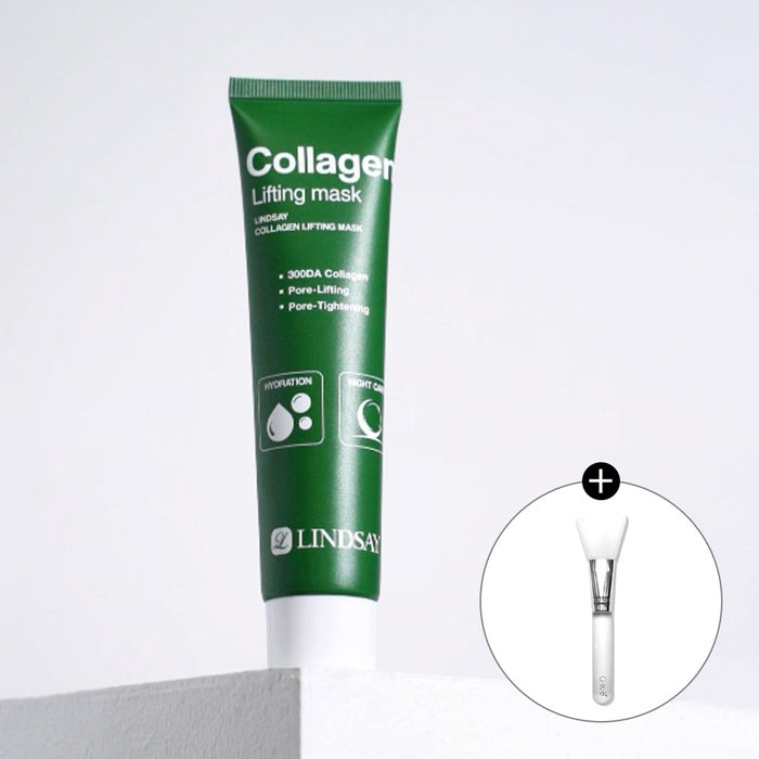Collagen Lifting Wrapping Mask Glow Pack 70ml + Silicone Brush by Lindsay - Available at allkpopmag. Price: $19.75.