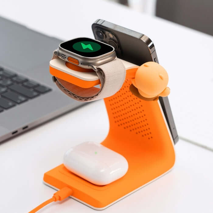 Kakao Friends Hi-Chun-Sik 3-in-1 MagSafe Wireless Charger (Apple Watch) by Kakao Friends Tech Products - Available at allkpopmag. Price: $69.37.