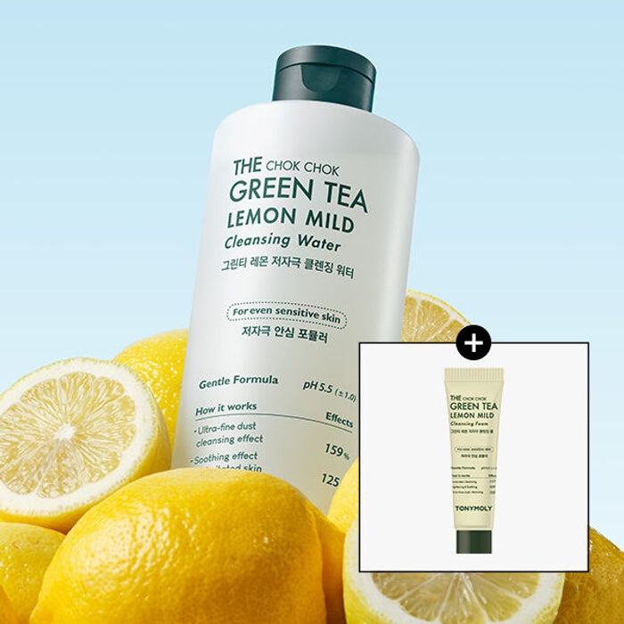 Moisturizing Green Tea Lemon Gentle Cleansing Water by Tony Moly - Available at allkpopmag. Price: $15.64.
