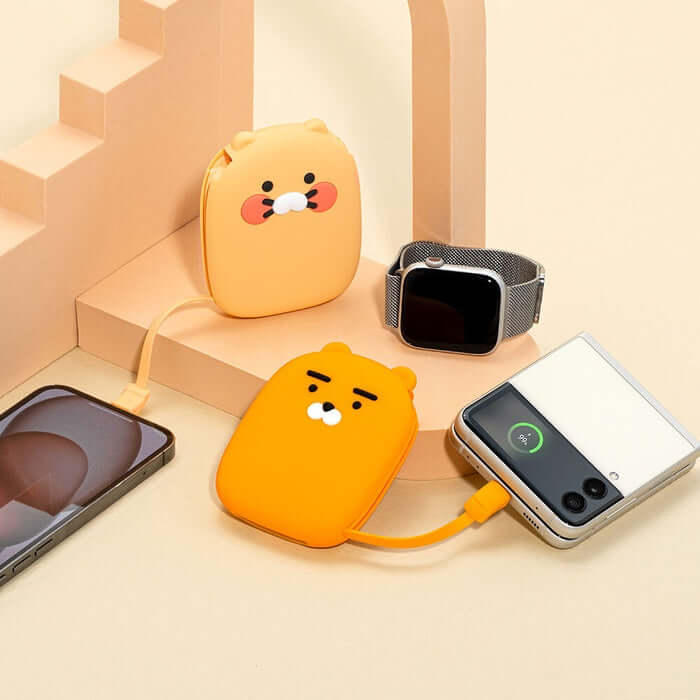 Kakao Friends All-in-One Cable Power Bank 5,000mAh (Apple Watch Compatible) by Kakao Friends Tech Products - Available at allkpopmag. Price: $41.03.
