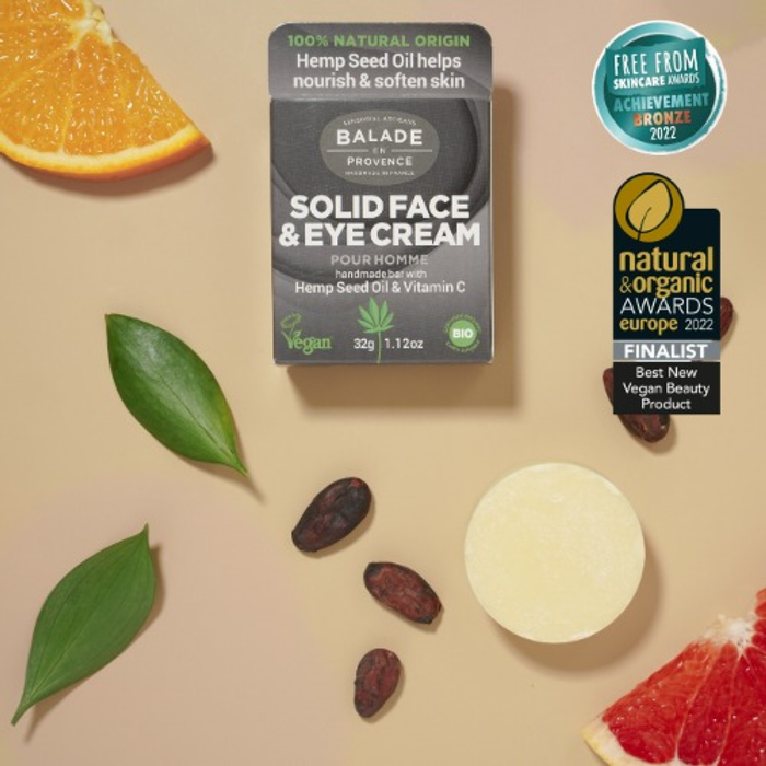 French Handmade Organic Solid Face & Eye Balm for Men 32g + Free Tin Case by Ballad in Provence - Available at allkpopmag. Price: $36.80.