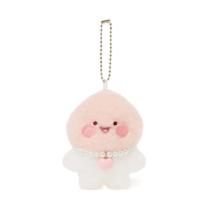 Flat Fossil Pearl Necklace Keyring Doll - Little Peach by Kakao Friends - Available at allkpopmag. Price: $14.11.