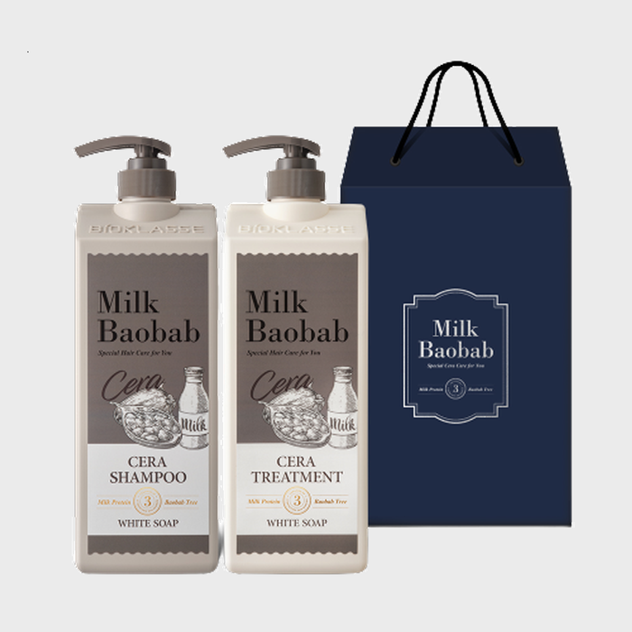 Sera Shampoo + Treatment Gift Set (White Soap) by Milk Baobab - Available at allkpopmag. Price: $59.14.