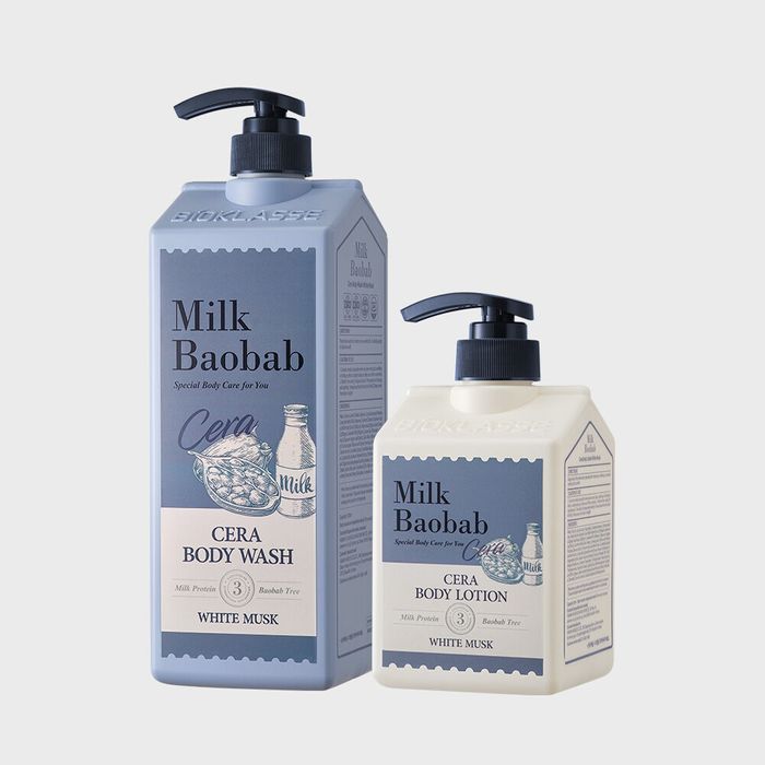 Cera Body Wash 1200ml + Body Lotion 600ml (White Musk) by Milk Baobab - Available at allkpopmag. Price: $41.50.