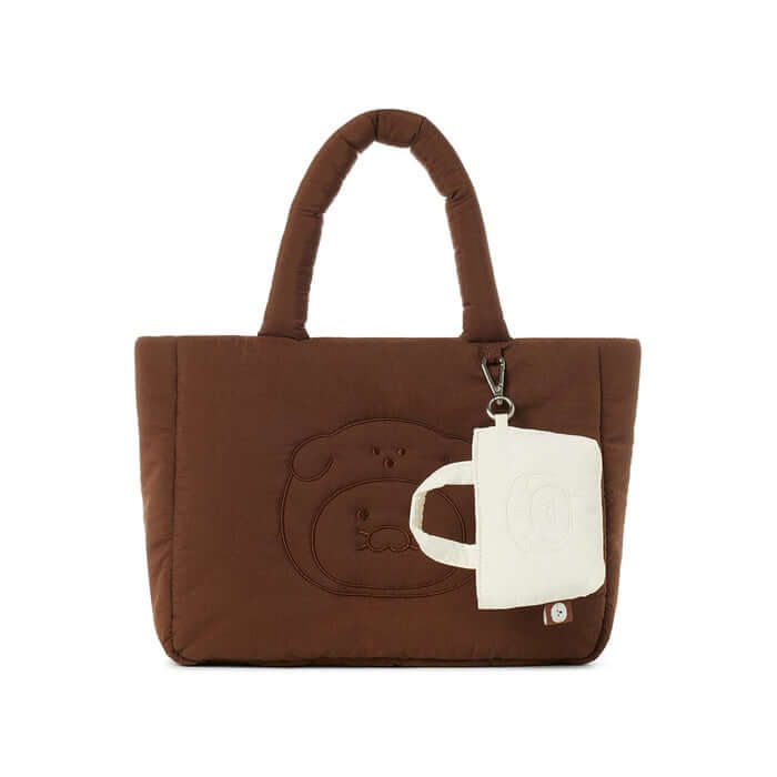 Fluffy Friends Padded Tote Bag - Chunsik by Kakao Friends - Available at allkpopmag. Price: $52.91.