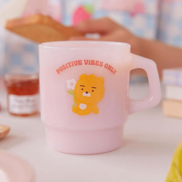 Oh Happy Peach Day Milk Glass - Lion by Kakao Friends - Available at allkpopmag. Price: $25.87.