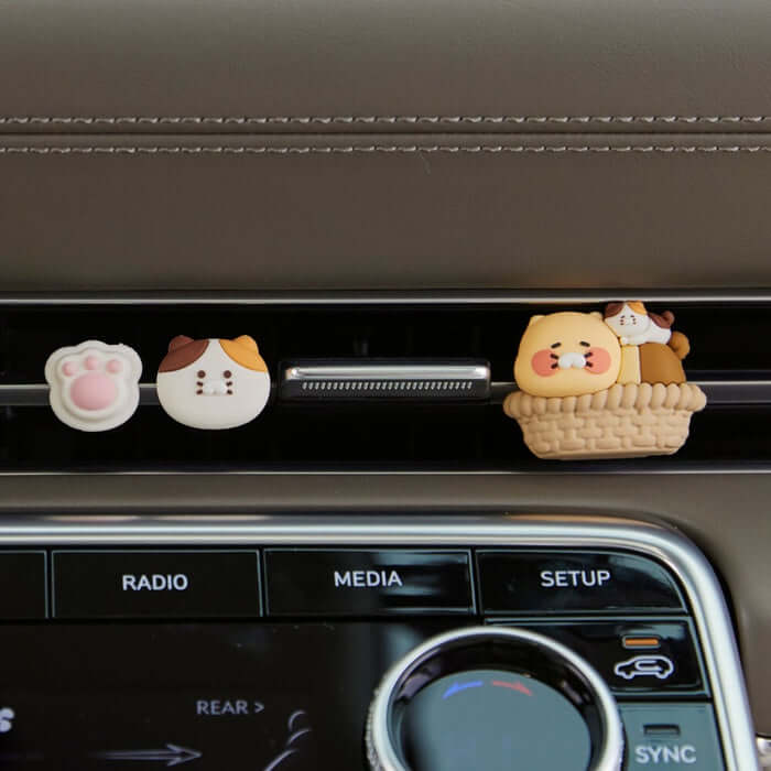 Kitten Car Air Vent Figure - Chunsik by Kakao Friends - Available at allkpopmag. Price: $16.46.