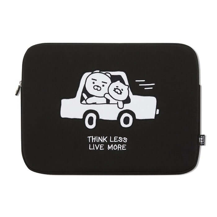 Black & White Laptop Pouch (17 Inch) - La & Chun by Kakao Friends - Available at allkpopmag. Price: $49.38.
