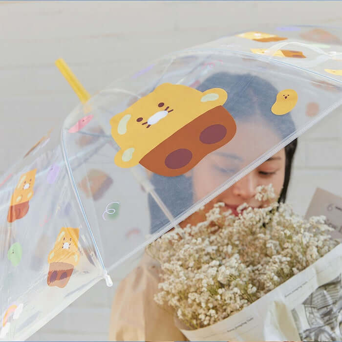 Jelly Transparent Umbrella - Chunsik Character by Kakao Friends - Available at allkpopmag. Price: $17.64.