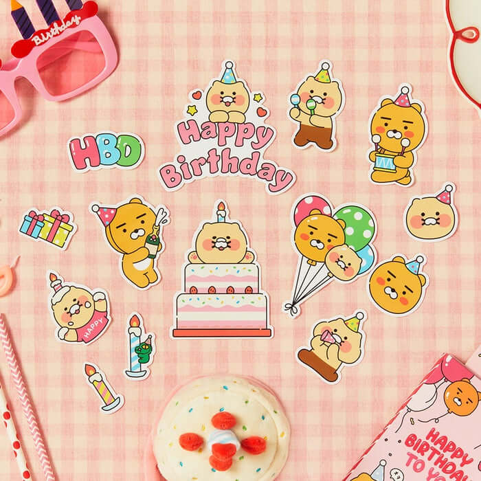 Bling Party HBD Deco Stickers 14P - La & Chun by Kakao Friends - Available at allkpopmag. Price: $8.23.