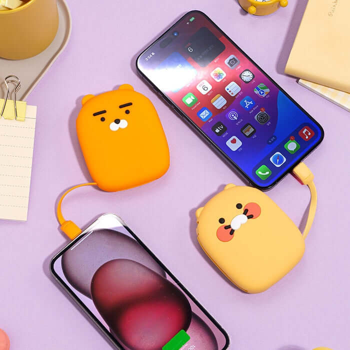 Kakao Friends All-in-One Cable Power Bank 5,000mAh (Apple Watch Compatible) by Kakao Friends Tech Products - Available at allkpopmag. Price: $41.03.