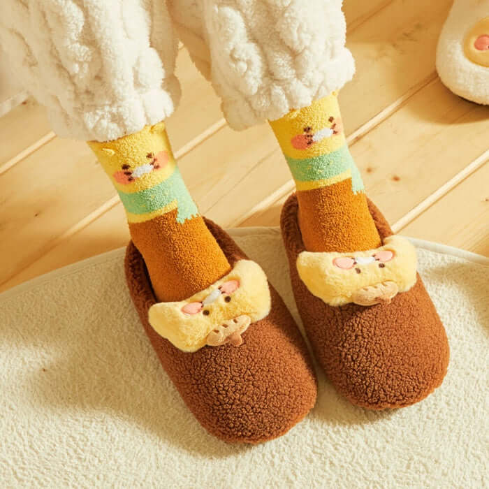 Cabin in the Forest Wool Slippers - Chunsik Edition by Kakao Friends - Available at allkpopmag. Price: $32.92.