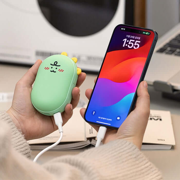 Ninize Pebble Hand Warmer Power Bank 5000mAh USB-C Charge by Kakao Friends Tech Products - Available at allkpopmag. Price: $52.91.