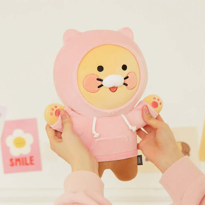 Pink Hoodie Chunsik Baby Pillow by Kakao Friends - Available at allkpopmag. Price: $21.16.