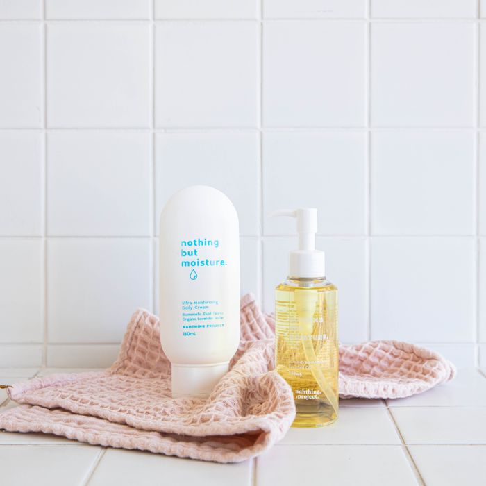 Organic Almond & Mandarin Enriched Oil 150ml - Moisturizing Oil for Face & Body, Stretch Mark Oil by Nothing Project - Available at allkpopmag. Price: $37.04.