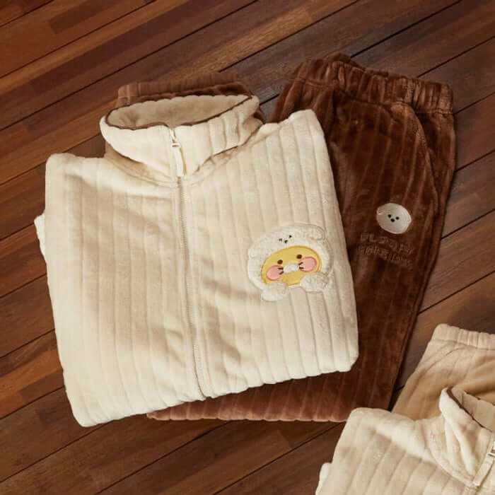 Fluffy Friends Zip-Up Fleece (Men) _Chunsik by Kakao Friends - Available at allkpopmag. Price: $73.96.