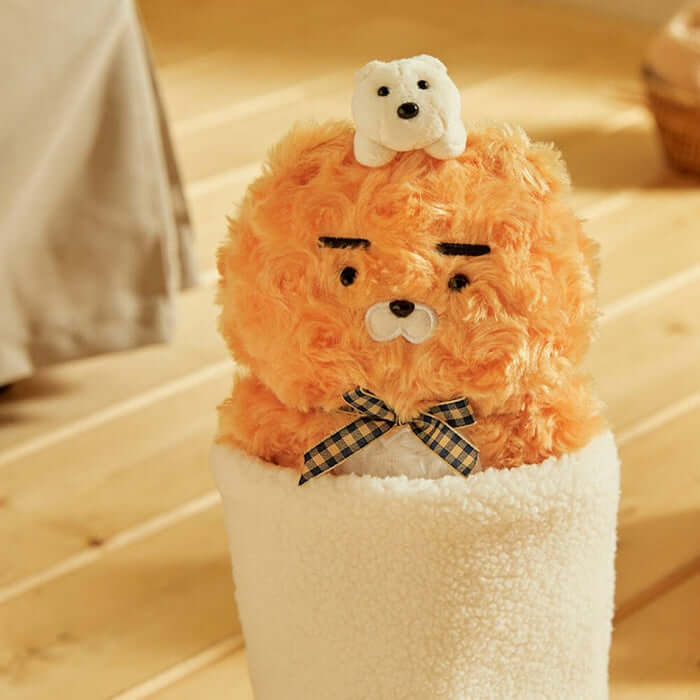 Cabin in the Forest Flat Bear Doll - Lion by Kakao Friends - Available at allkpopmag. Price: $21.16.