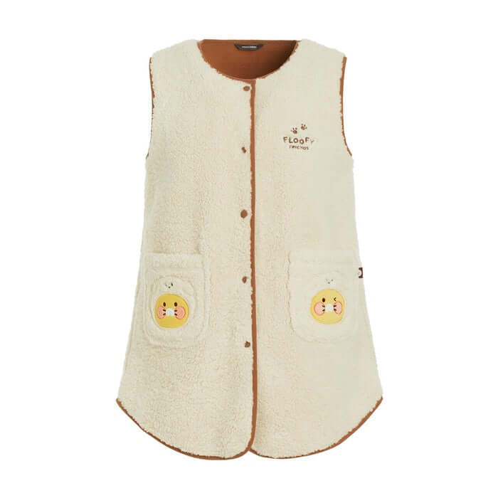 Fluffy Friends Long Wool Vest - Chunshiki by Kakao Friends - Available at allkpopmag. Price: $49.38.