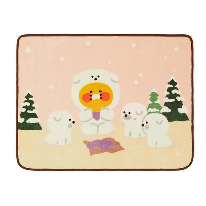 Fluffy Friends Basic Blanket - Chunsik by Kakao Friends - Available at allkpopmag. Price: $25.87.