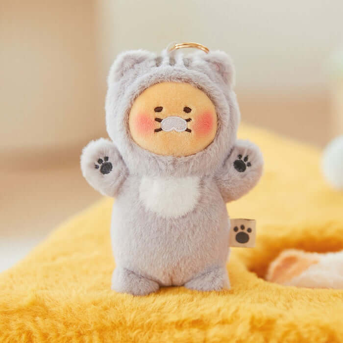 Chunsik's Best Cat Keychain Plush Toy - Gray Cat by Kakao Friends - Available at allkpopmag. Price: $19.99.