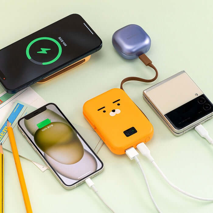 Kakao Friends Cable-Type MagSafe Power Bank 10,000mAh by Kakao Friends Tech Products - Available at allkpopmag. Price: $57.61.