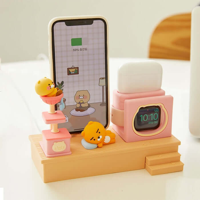 Triple Apple Charging Dock - Ryan & Chunsik by Kakao Friends - Available at allkpopmag. Price: $49.38.