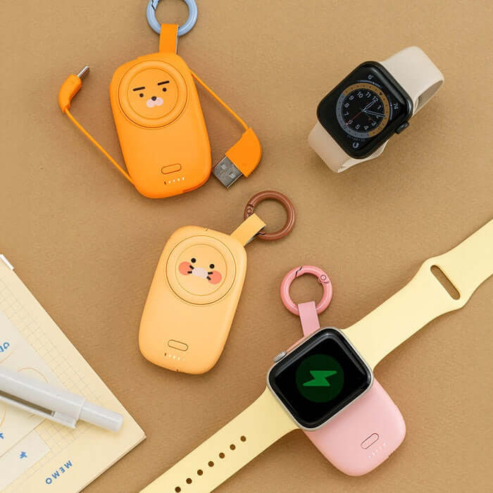 Kakao Friends Apple Watch Charging Cable Power Bank 1200mAh by Kakao Friends Tech Products - Available at allkpopmag. Price: $35.16.