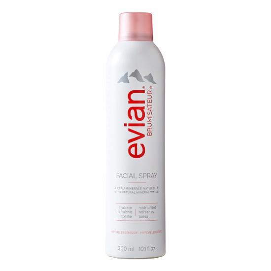 Evian Brumisateur Facial Spray 300ml - Hydrating skincare mist for refreshing and moisturizing the skin, ideal for K-Beauty routines.