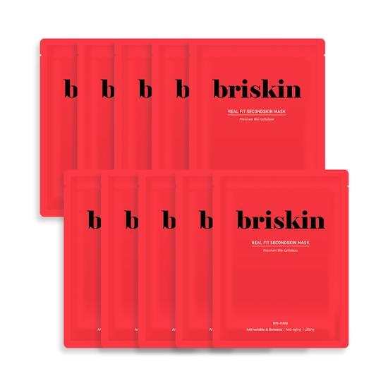 Briskin Real Fit Second Skin Mask Elastic Lifting 10P