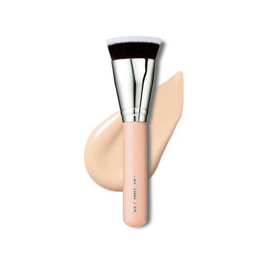 Close-up of The Tool Lab 101S Multi-Tasking Mini Foundation Base Makeup Brush, a versatile beauty tool designed for flawless makeup application.