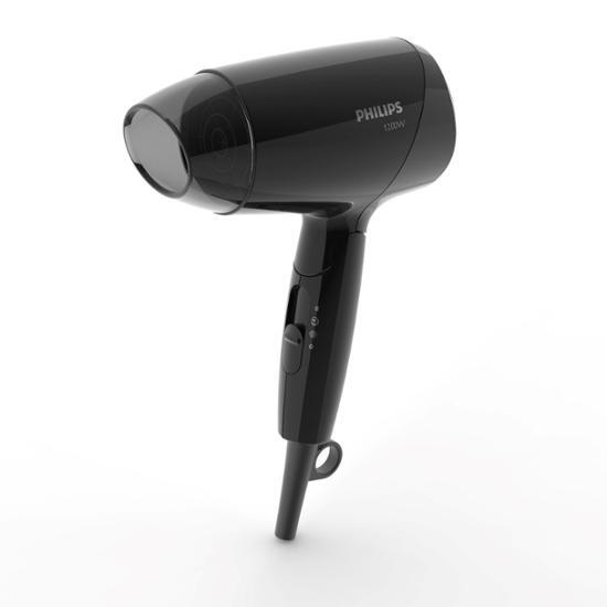 Philips Foldable Portable Hair Dryer (BHC010) in black, 1200W, designed for men's beauty and personal care.