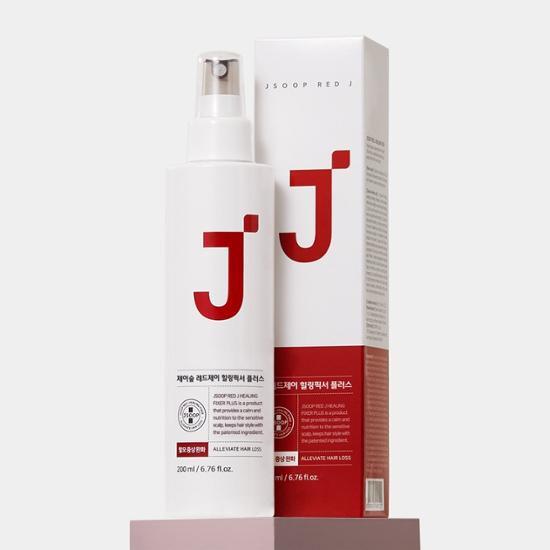 J-SOOP Red J Healing Fixer Plus 200ml - K-Beauty hair care styling product designed to nourish and repair hair.