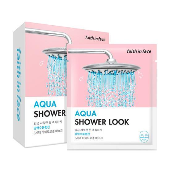 Face in Face Aqua Shower Look Hydrogel Mask, 10 sheets