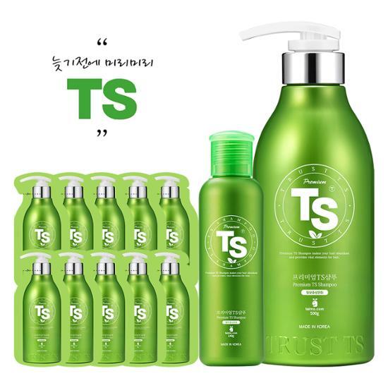 TS Premium Shampoo (Main 500g + 140g + 10 packs of 6g free)