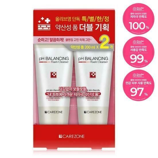 Carezone Low pH Foam Double Set (200ml+200ml)
