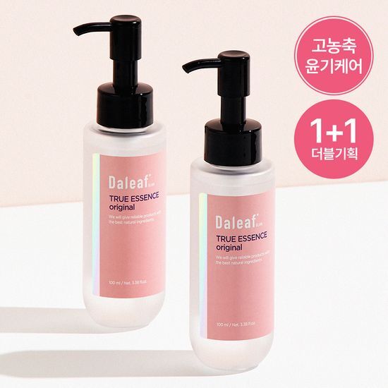 Two 100ml bottles of Dahlip Glam True Essence Original Double Set for hair care, featuring K-Beauty treatments and masks in a stylish package.