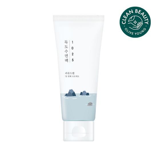 Round Lab 1025 Dokdo Sleeping Pack 100ml - K-Beauty skincare mask designed for overnight hydration and rejuvenation.