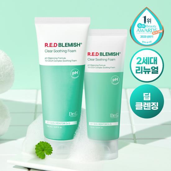 Dr.G pH Balanced Red Blemish Clear Soothing Foam Set (150ml+75ml)