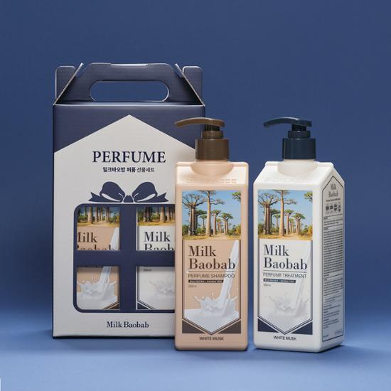 Milk Baobab Perfume Hair White Musk Gift Set (Shampoo 500ml + Treatment 500ml)