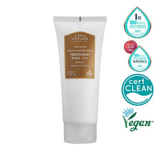 Dr. Olga Argan Treatment Hair Pack 210ml - Nourishing hair care mask for healthy, radiant hair, featuring K-Beauty ingredients.