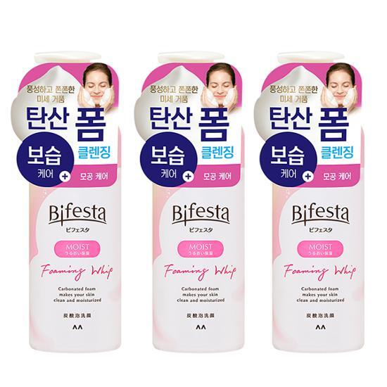 Bifesta Cleansing Carbonated Foam Moist Triple Set (180g x 3)