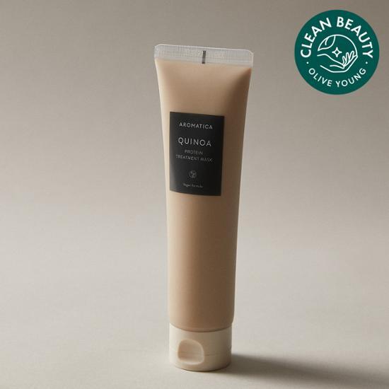 160ml Aromatica Quinoa Protein Treatment Mask for hair care, designed to nourish and strengthen hair, part of K-Beauty and personal care cosmetics.